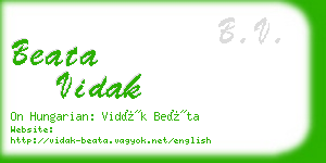 beata vidak business card